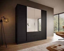 Kleiderschrank Norel – 200 cm – Schwarz