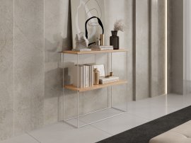 Schminktisch Toni – Weiß/Eiche Lancelot