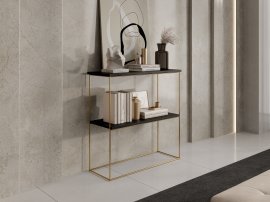 Schminktisch Toni – Gold/Schwarz