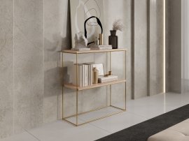 Schminktisch Toni – Gold/Sonoma Eiche