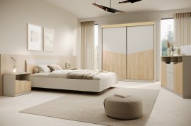 Schlafzimmer Atson – grau‑beige/Eiche