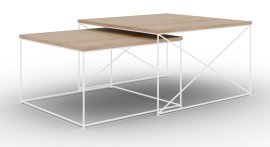 Set aus zwei Couchtischen Licco – Weiß/Artisan