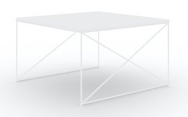 Couchtisch Nelia – Weiß/Weiß Hochglanz