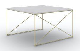 Klubtisch Nelia – Gold/Beton