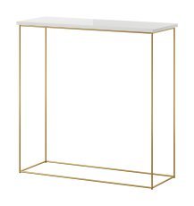 Konsolentisch Milan – Gold/Weiß Hochglanz