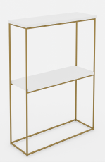 Konsolentisch Velo – Gold / Weiß matt