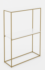 Konsolentisch Velo – Gold/Weiß Hochglanz