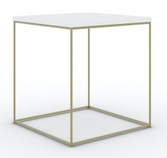 Couchtisch Adina – gold/weiß matt