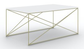 Couchtisch Dante – Gold/Weiß Hochglanz