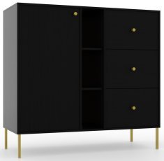 Kommode Tili 1D3S3P – schwarz