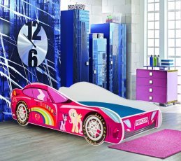 Kinderbett Auto Rosa – 80x160 cm
