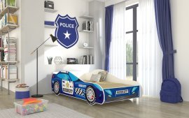 Kinderbett Auto Sheriff – 80x160 cm