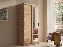 Garderobenschrank Hailey – 100 cm – Eiche Artisan