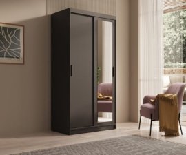 Garderobenschrank Hailey – 100 cm – schwarz