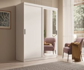 Kleiderschrank Hailey – 160 cm – Weiß