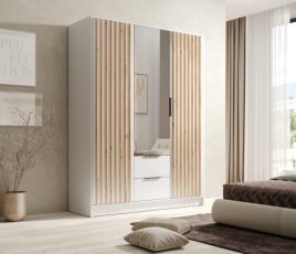 Kleiderschrank Neri – 150 cm – Weiß