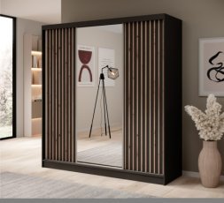 Kleiderschrank Ida – 200 cm – schwarz