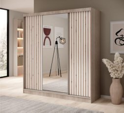 Garderobenschrank Ida – 200 cm – Eiche Sonoma/Weiß