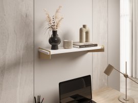 Regal Ovo – gold/weiß matt