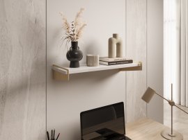 Regal Ovo – Gold/Weiß Hochglanz