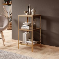 Regal Rolin – Gold / Eiche Artisan