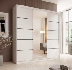 Kleiderschrank mit Schiebetüren Sonic 200 cm – Weiß