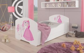 Kinderbett mit Schublade Pepe Prinzessin und Pferd – 80x160 cm