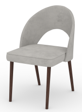 Esszimmerstuhl Rodos 82 – grau, Beine in dunkler Nussbaumoptik