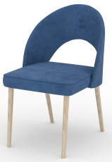 Esszimmerstuhl Rodos 82 – blau, Beine in Sonoma-Eiche
