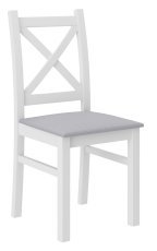 Esszimmerstuhl Chris – Weiß/Grau