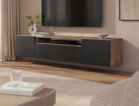TV-Wandkommode Femur – Artisan-Eiche/Schwarz