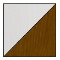 Kiefer und Weiß mit Nussbaumfarbe