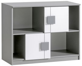Schrank Gumi G17 - Weiß/Anthrazit