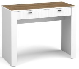 Toilettentisch für Make-up Mossa MO10 - Whisky Eiche/Weiß