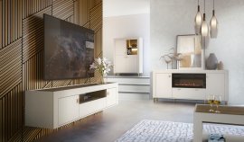 Wohnzimmer Mossa - Whisky Eiche/Kaschmir - 3er Set