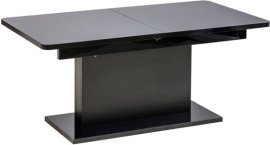 Ausziehbarer Esstisch Opti - 126-167 cm - Schwarz Hochglanz