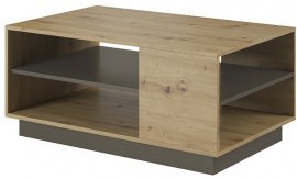 Tischchen für das Wohnzimmer Arco - Eiche + Grafit