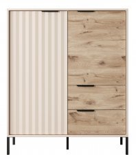 Kommode Rave hoch - Beige/Wiking