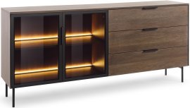 Kommode Lumi C - Eichenholz von Duna/Schwarz