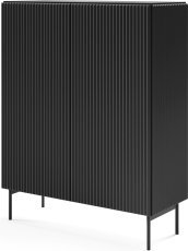 Hohe Kommode Muti A - schwarz