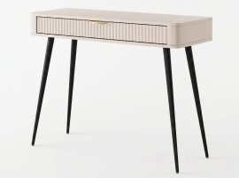 Schminktisch Lante J – Beige – Schwarze Beine