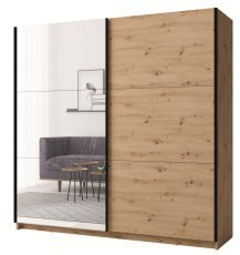 Kleiderschrank mit Schiebetüren mit Spiegel Arsala III 11 - Eiche Artisan