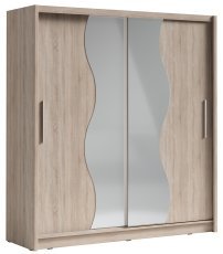 Kleiderschrank mit Schiebetüren Bergamo I - Sonoma Eiche