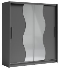 Kleiderschrank mit Schiebetüren Bergamo I - Graphit