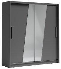 Kleiderschrank mit Schiebetüren Bergamo III - Graphit