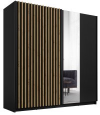 Kleiderschrank mit Schiebetüren Dalia III 12 - schwarz