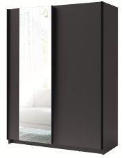 Kleiderschrank mit Schiebetüren mit Spiegel Gozo III 11 - Graphit