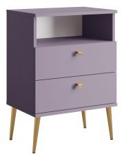 Set aus zwei Nachttischen High 22 - Pflaume