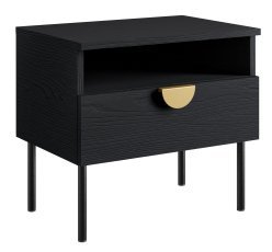 Set aus zwei Nachttischen Mond 23 - schwarz