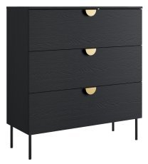 Kommode Mond 27 3SZ - schwarz